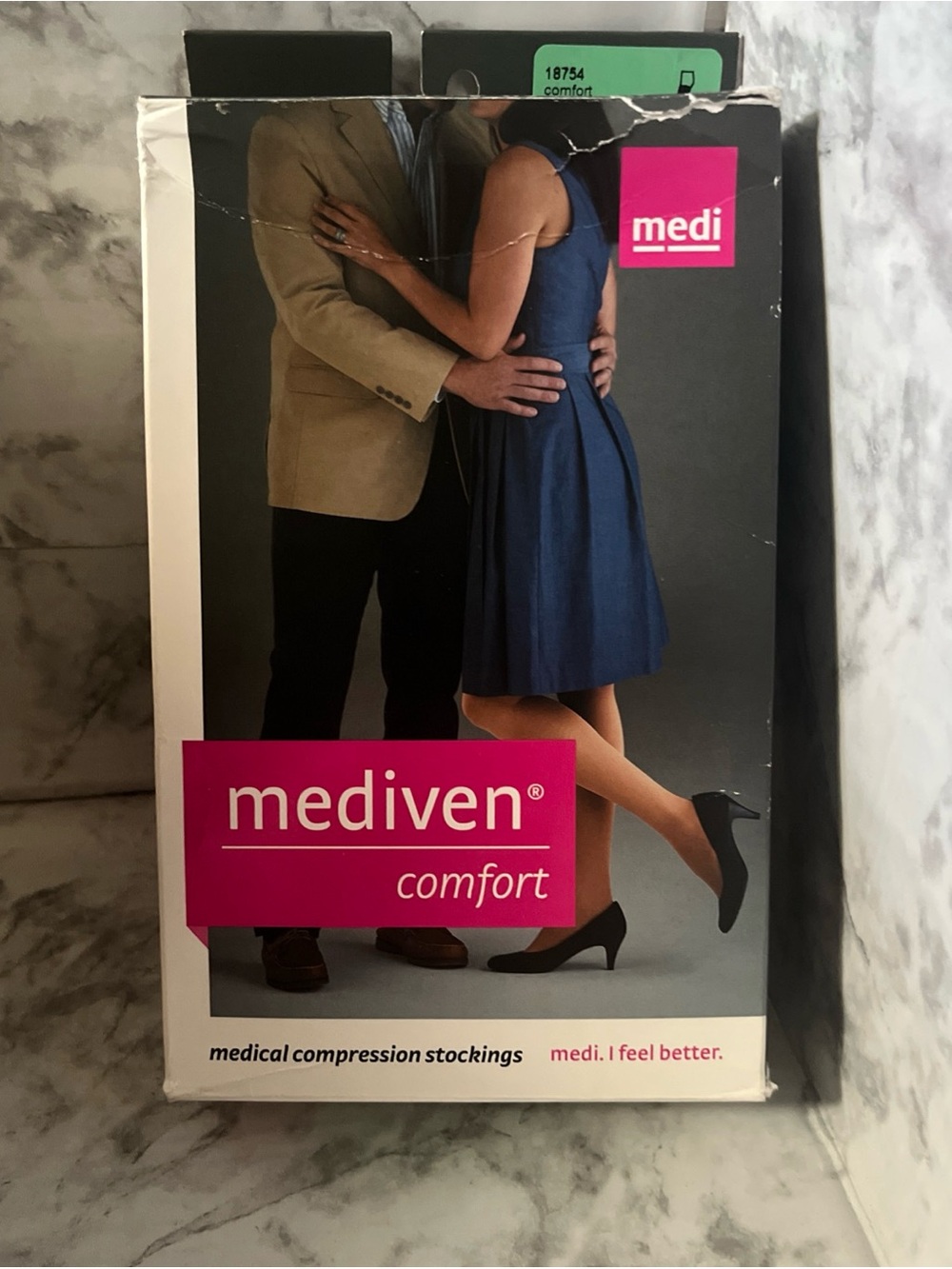 Mediven Comfort Standard Compression Stockings 20-30mmHg Closed Toe Sz 4 Black